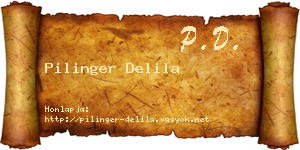 Pilinger Delila névjegykártya